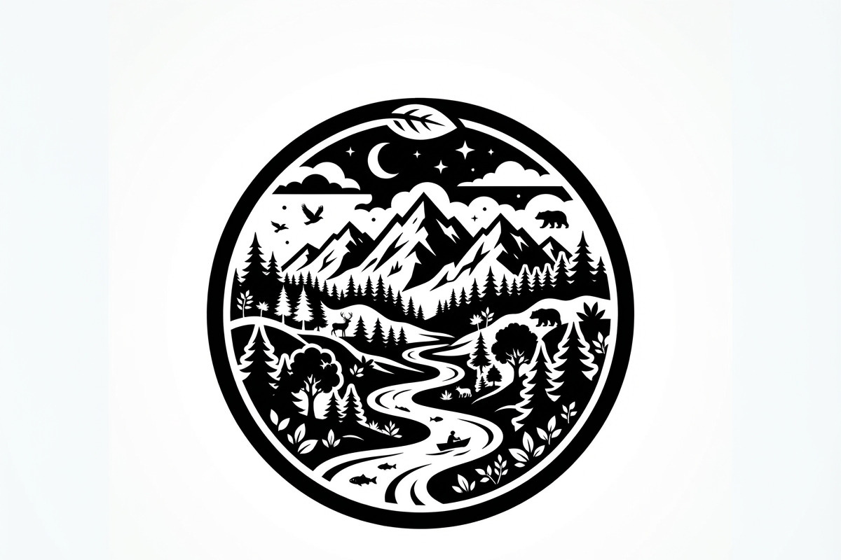 60 Eco Globe Landscape Silhouette, a Technology Illustration by Amazin_art (Photo 20 of 49)