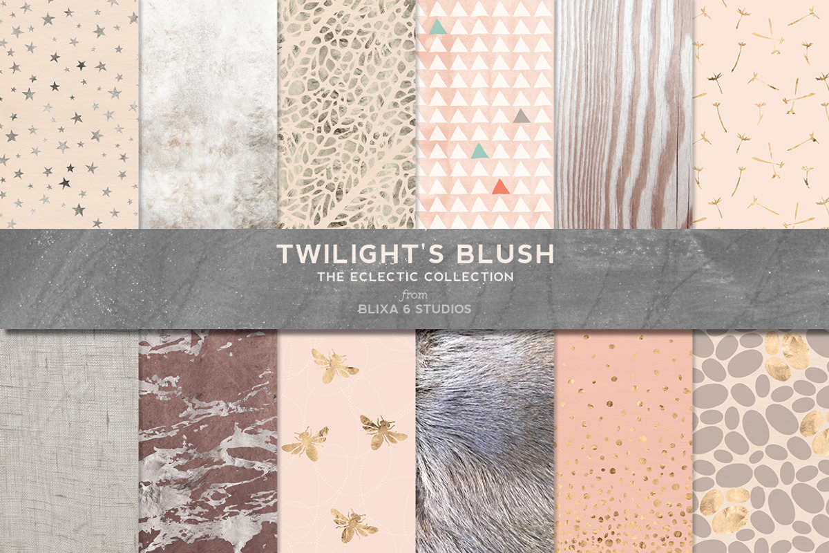 Twilight's Blush: Golden Hygge, a Pattern Graphic by Blixa 6 Studios (Photo 1 of 3)