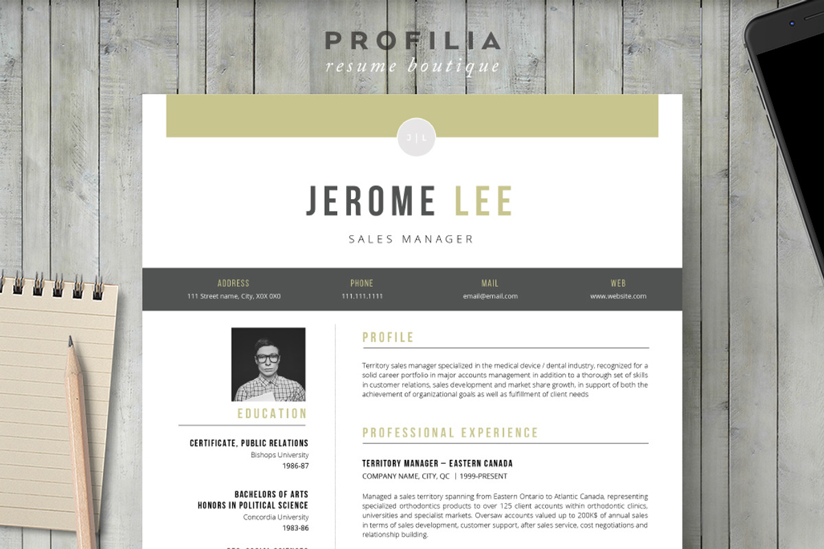 Word Resume & Cover letter Template, a Resume Template by Profilia Resume Boutique (Photo 1 of 5)