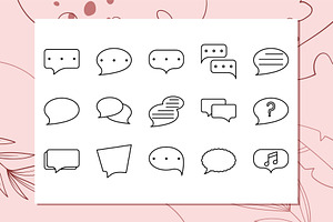 30 Speech Bubble Chat Icons