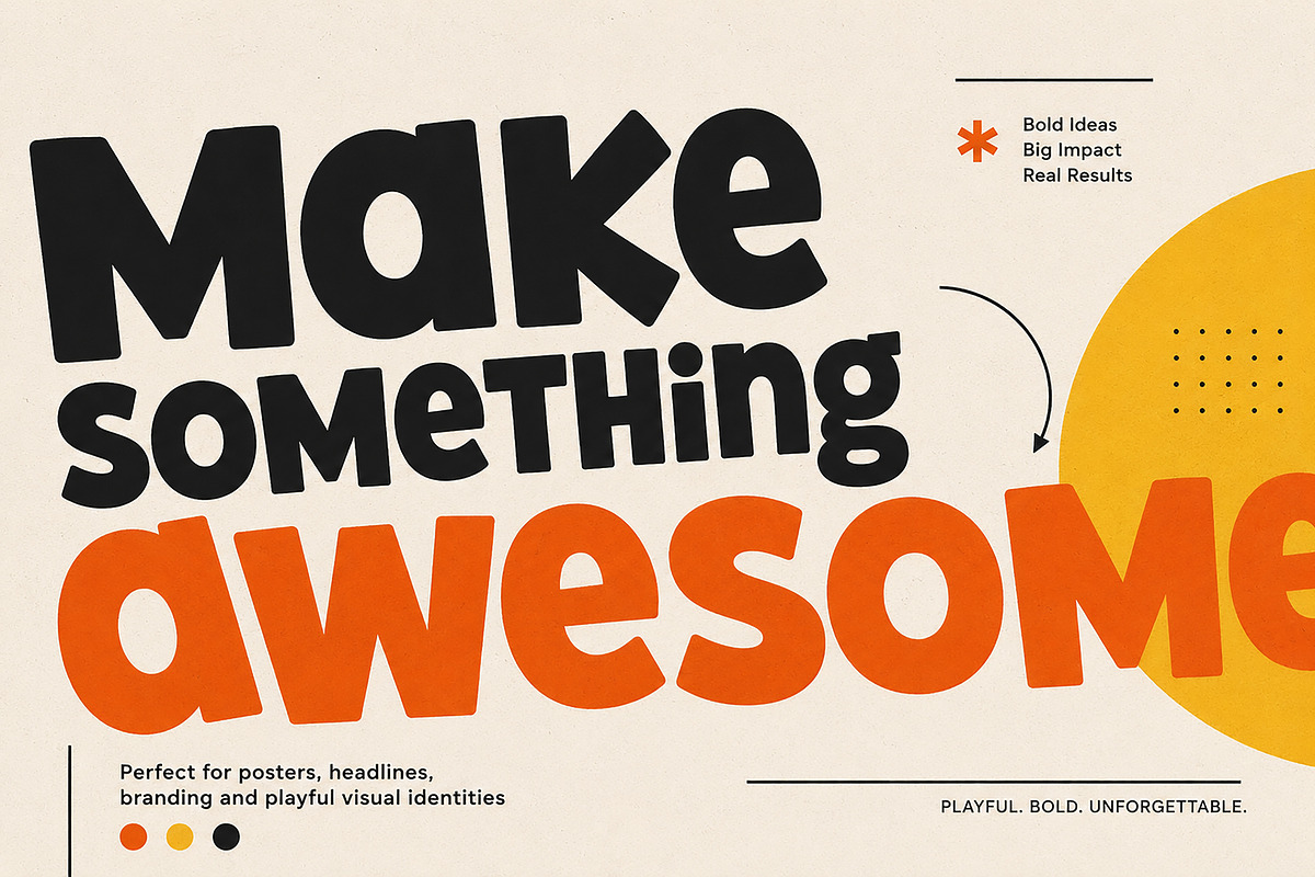 Bounzo – Bold & Playful Display Font, a Slab Serif Font by Wow Magic (Photo 4 of 5)