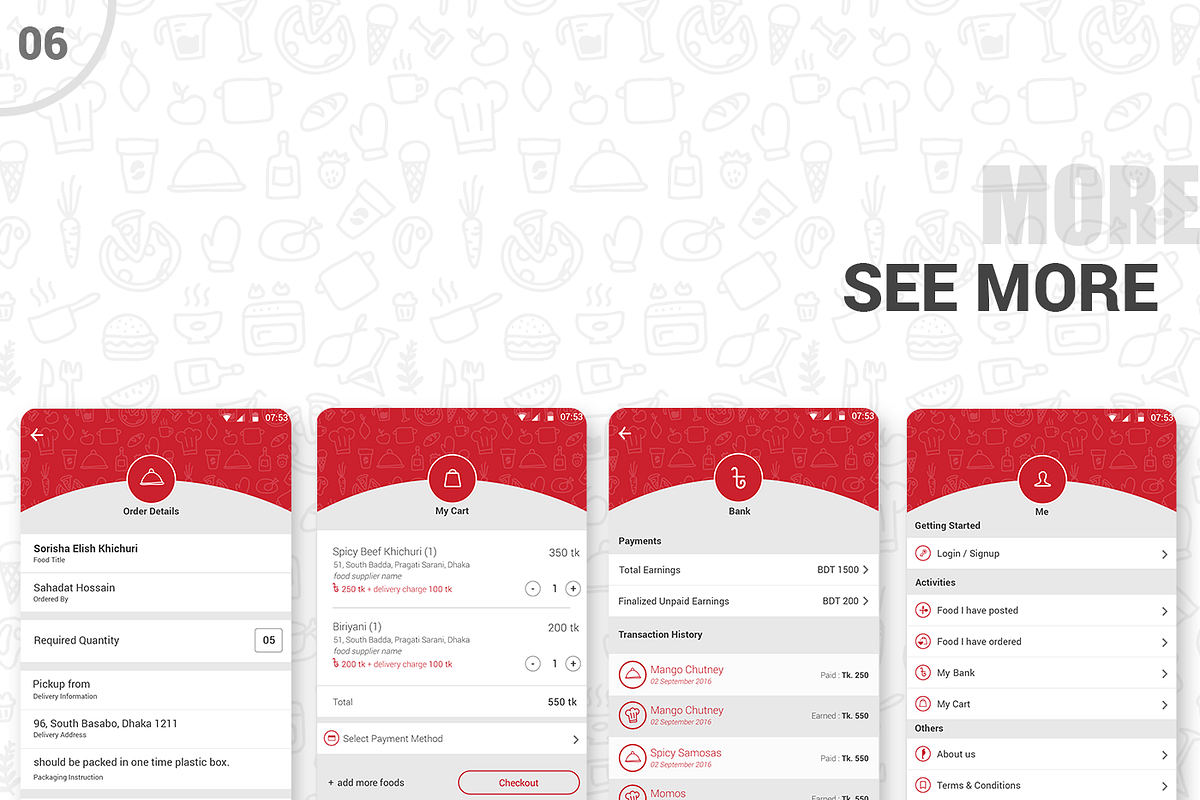 FoodHype | App UI Kit, an UI Kit Template by Saif71 - Shop (Photo 10 of 11)