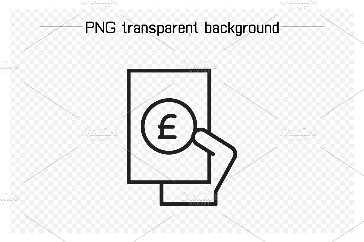 Pound Money Line Icons Set, an Outline Icon by Designfour (Photo 4 of 7)