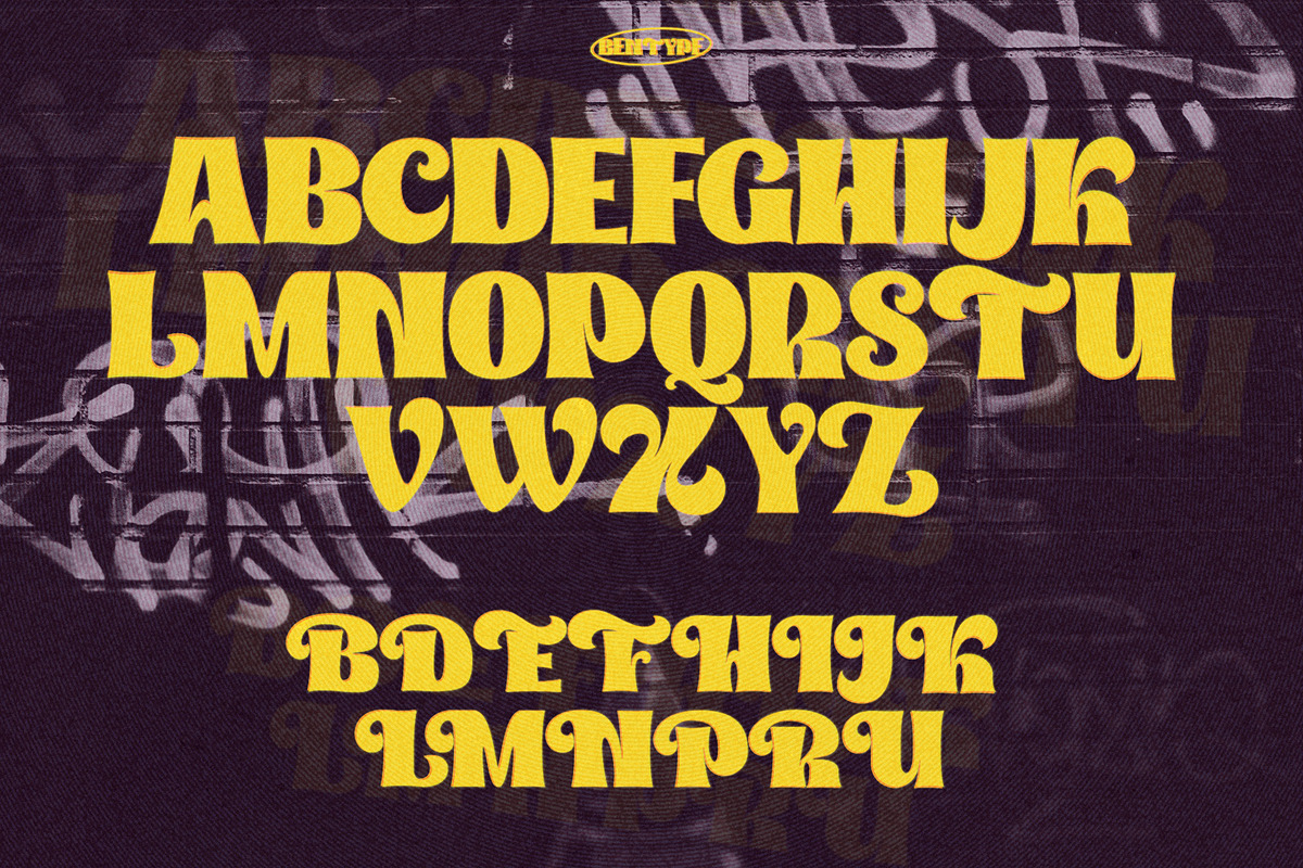 Baxik - Fat Funk Font, a Sans Serif Font by Bentype Studio (Photo 4 of 8)