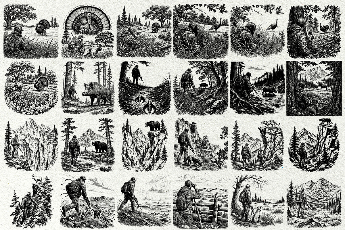 Hunting Scenes SVG Graphics, a Sport Illustration by DENIDigitalArtSudio (Photo 4 of 10)
