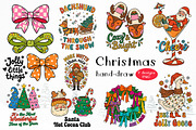 Christmas Colorful Hand-Drawn PNG, an Illustration by GlitterCraft (Thumbnail 1 of 46)