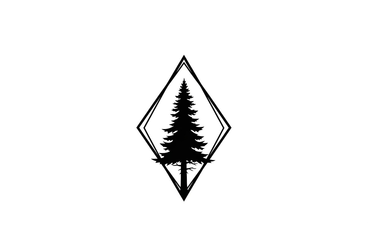 Geometric Pine Tree Emblem Bundle, an Illustration by Creativeshirt (Photo 21 of 31)
