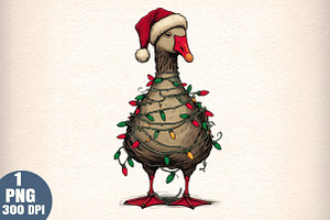 Funny Sarcastic Christmas Goose PNG, an Illustration by Daily.Designs