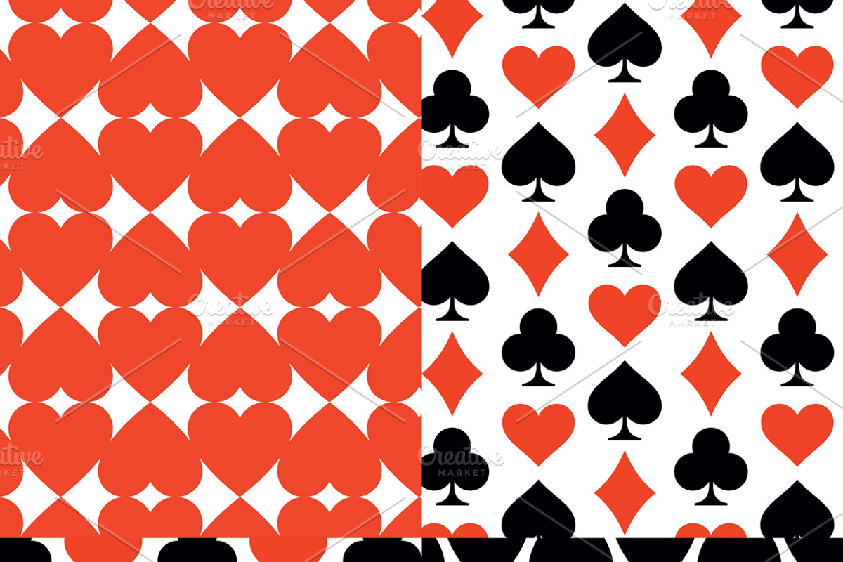 4 Playing Card Suits Patterns, a Pattern Graphic by MISS CHATZ (Photo 3 of 3)