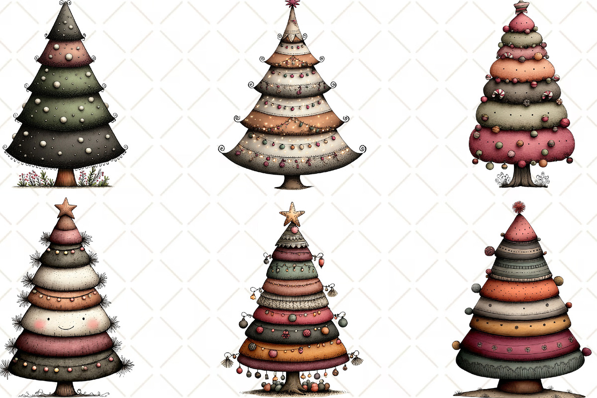 Christmas Tree Clipart, an Illustration by Black Bird Studio (Photo 2 of 6)
