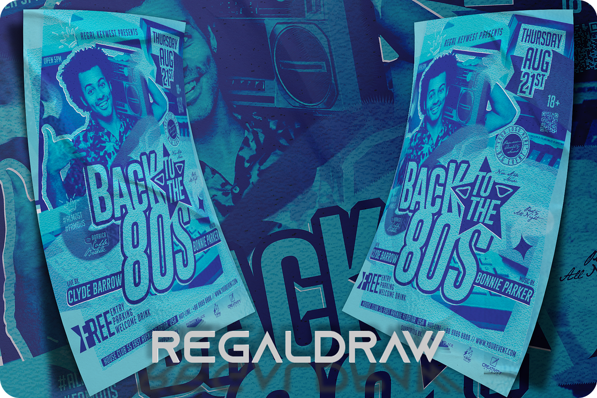 Back to the 80s Flyer, a Flyer Template by regalDRAW (Photo 2 of 3)