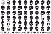 50 Skull Head Silhouette Vector Bund, an Illustration by Creativeshirt (Thumbnail 1 of 51)