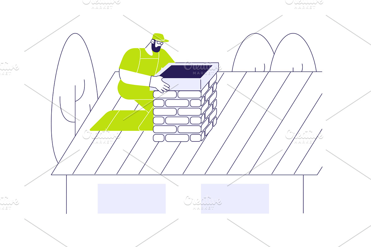 Chimney inspection abstract concept, an Object Illustration by Visual Generation