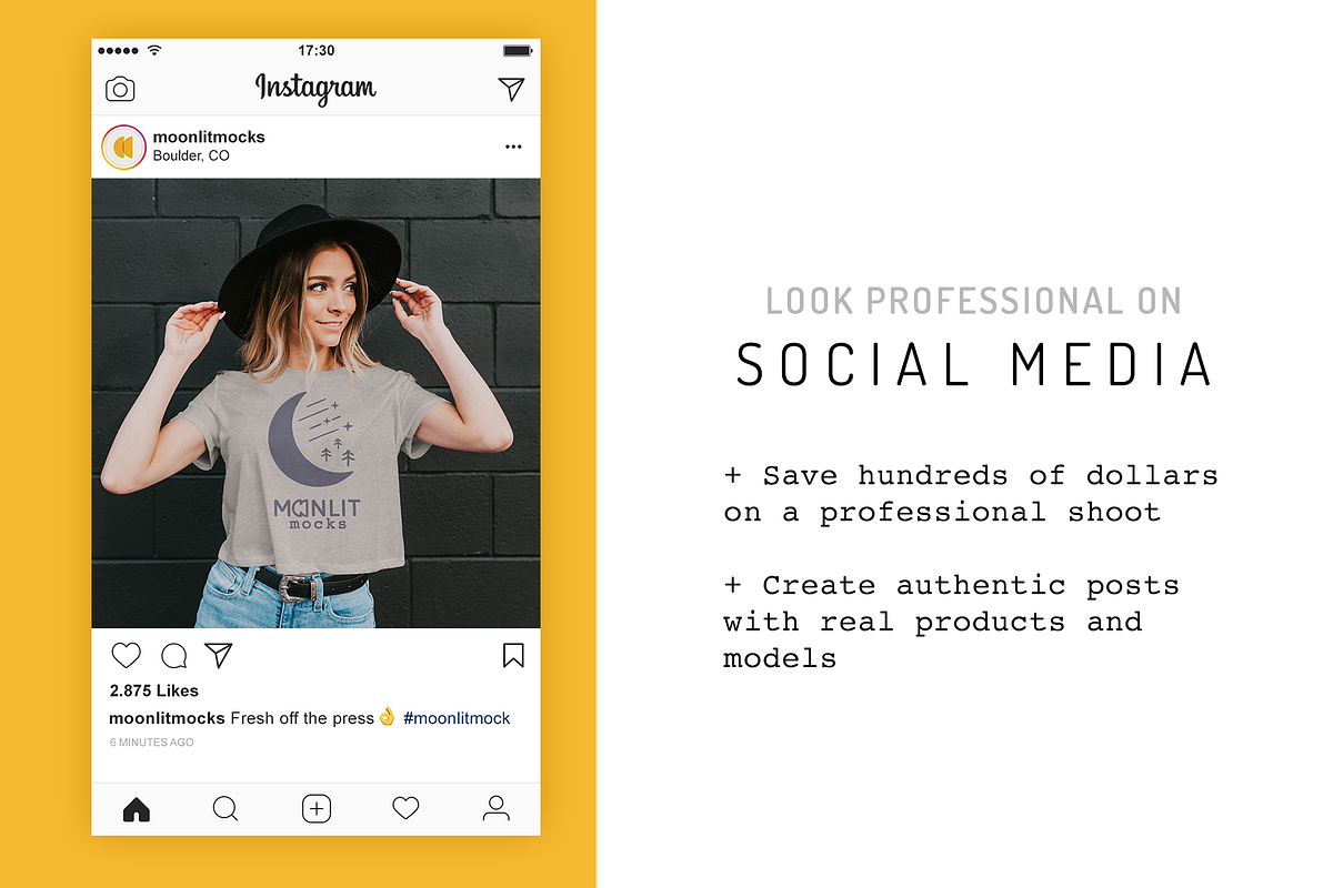 Bella Canvas 8882 Crop Shirt Mockup, a Shirt Mockup by Moonlit Mocks (Photo 4 of 6)