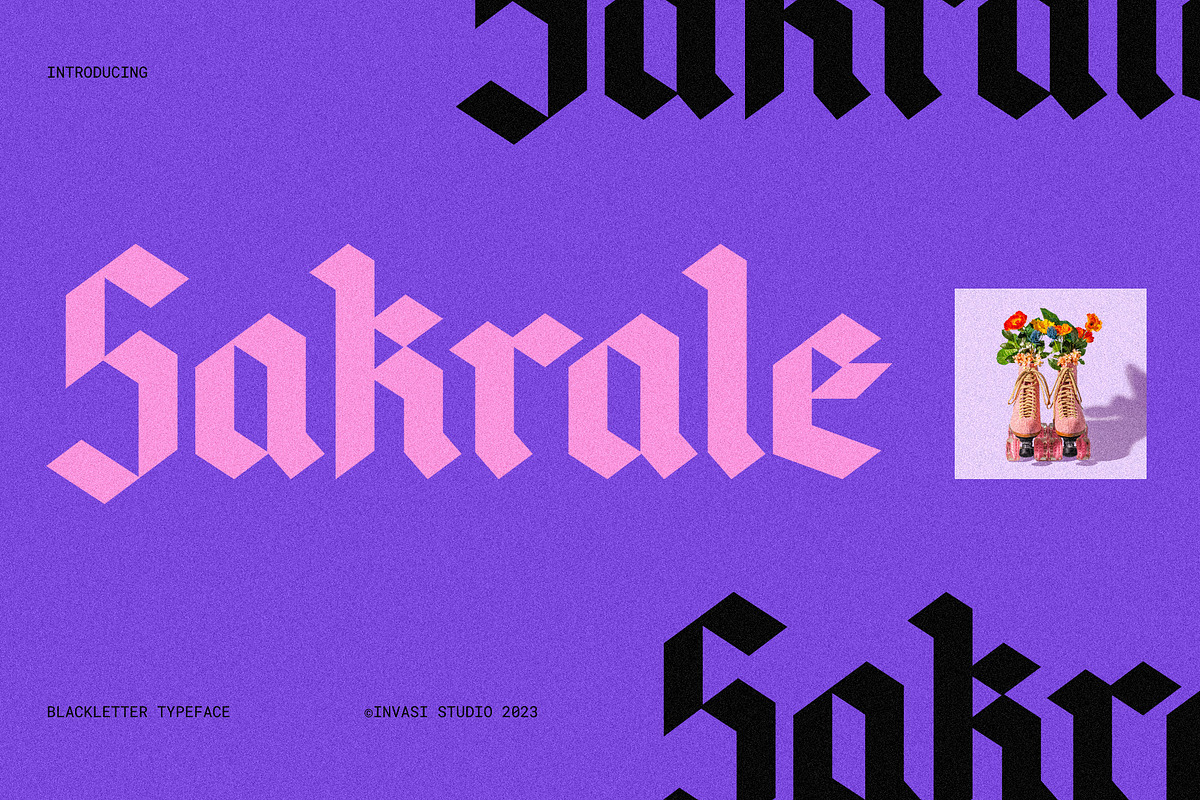 Sakrale - Modern Blackletter, a Blackletter Font by Invasi Studio (Photo 1 of 8)