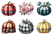 Plaid Pumpkin Clipart Set, an Illustration by SinaCreation (Thumbnail 4 of 4)