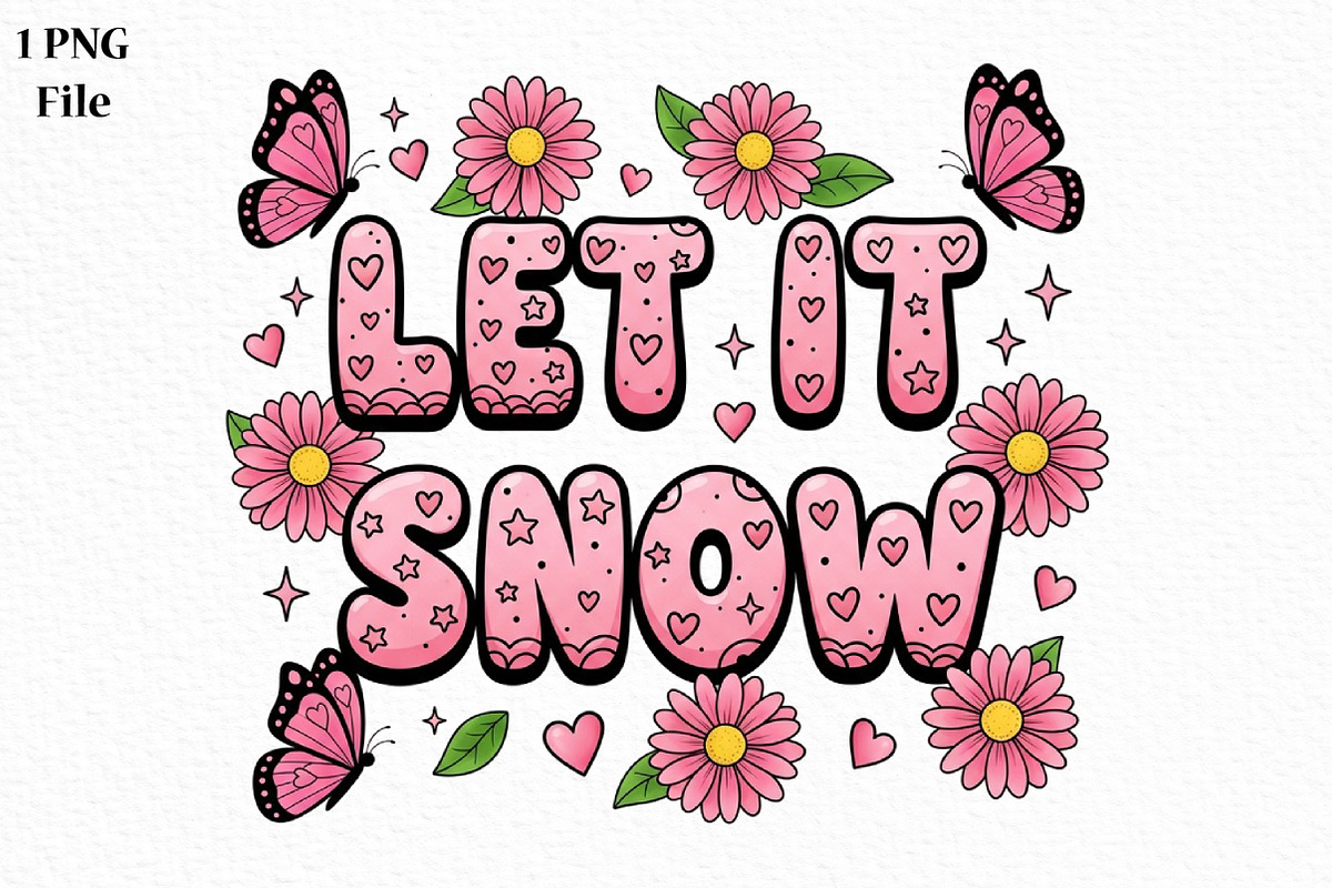 Let It Snow Png, Christmas, an Illustration by Canvas Craft (Photo 1 of 7)