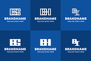 Letters BG BH BI Monogram Logo Set, a Branding & Logo Template by Pray Art Design Studio (Thumbnail 2 of 2)
