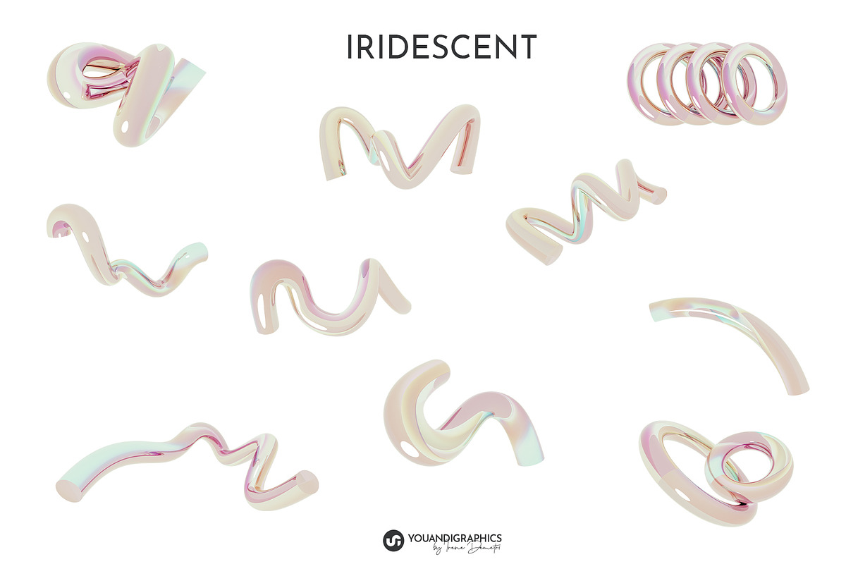 Glossy Abstract 3D Rendered Shapes, a Background Graphic by Youandigraphics (Photo 13 of 13)