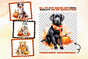 Fall Dogs With Pumpkins Watercolor, an Animal Illustration by Whimsy & Wishes (Thumbnail 2 of 6)