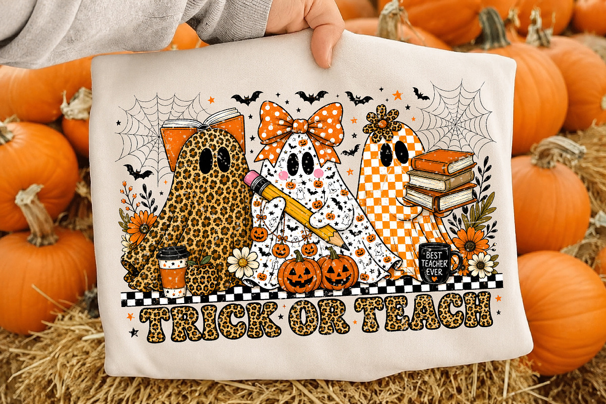 Trick or Teach Png, Leopard Pumpkin, a Seasonal Illustration by Libby Wishes (Photo 4 of 4)