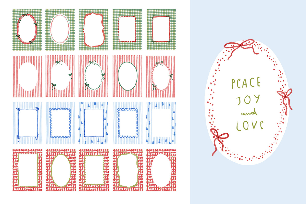 Watercolor Christmas Frames, an Object Graphic by Annakniaz (Photo 7 of 15)