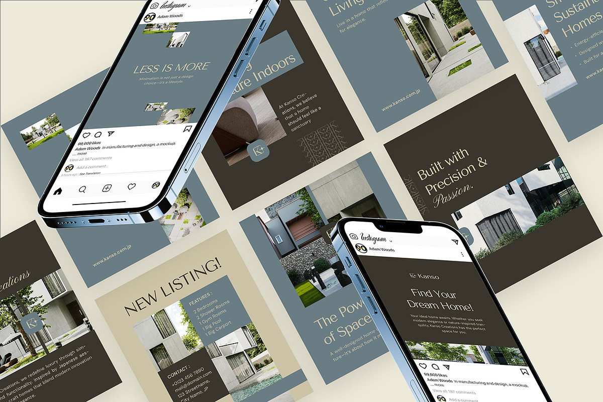 Kanso Creations - Instagram Post, a Social Media Template by Fannan Studio (Photo 2 of 3)