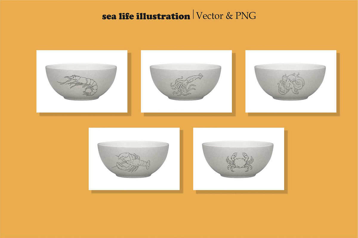 Sea Life - SVG, Vector , & PNG, an Illustration by Ben studio (Photo 4 of 4)