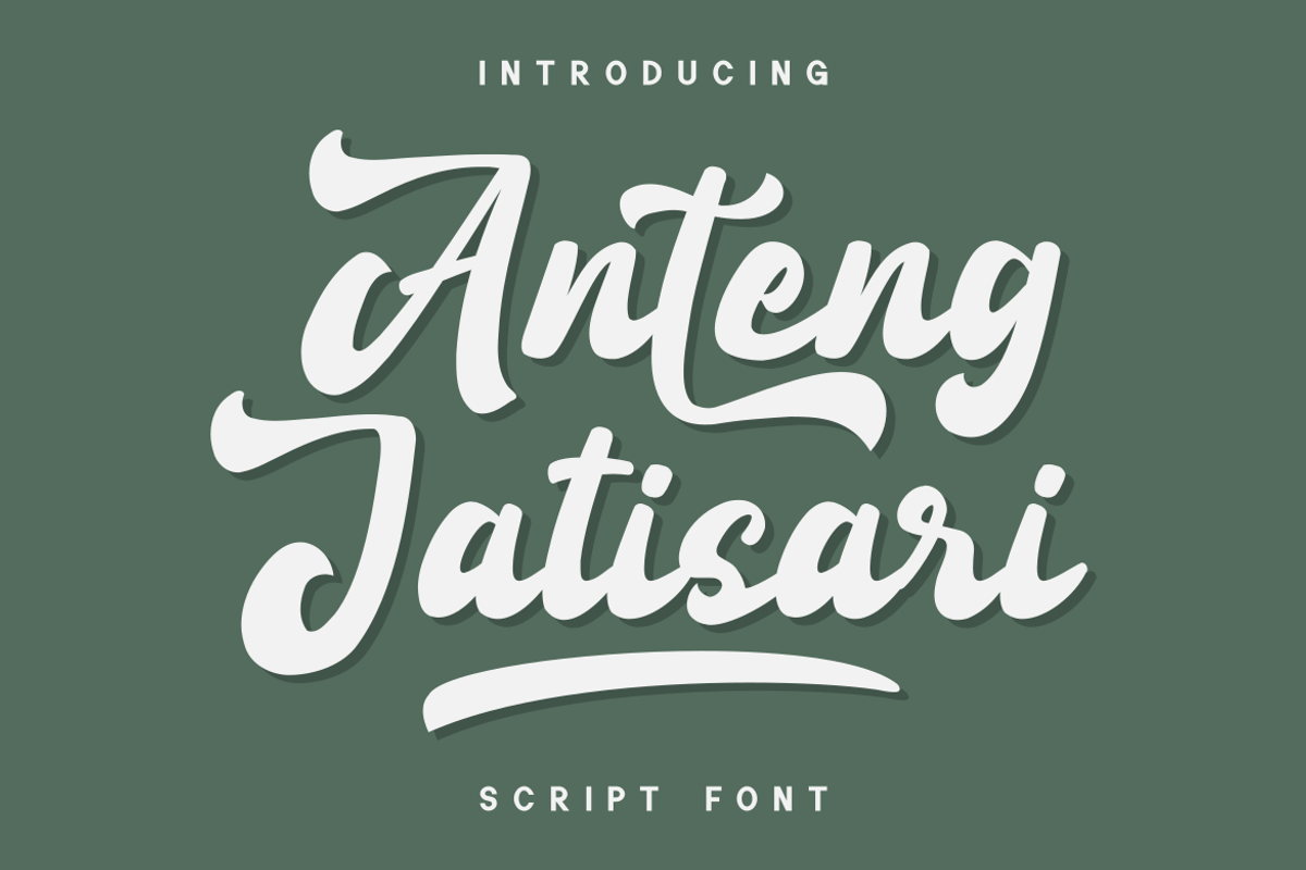 Anteng Jatisari - Script Font, a Handwritten Font by GFRcreative (Photo 1 of 9)