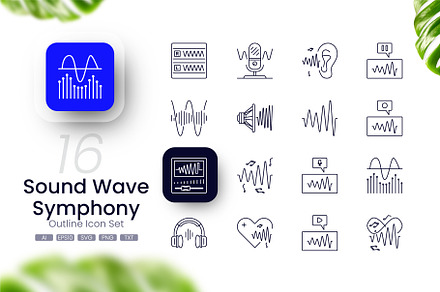 Sound Wave Symphony Icon, an Icon by cidcud_graphic