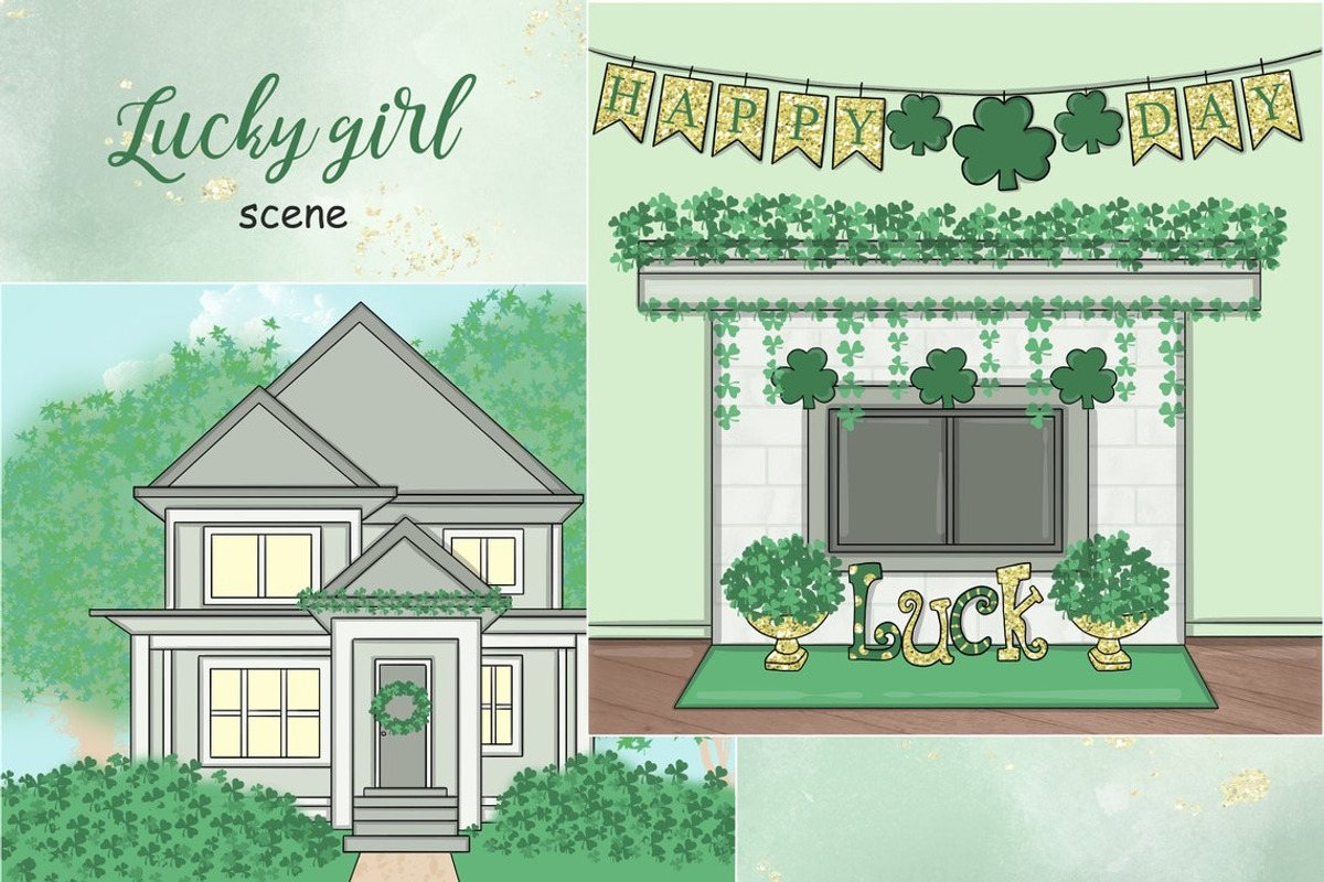 Saint Patrick's Day Scene, a Seasonal Illustration by GlamArtZhanna (Photo 1 of 3)