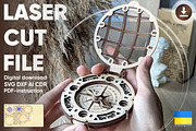 Santa Claus Compass - Laser Cut File, an Object Graphic by VectorPainter (Thumbnail 1 of 11)