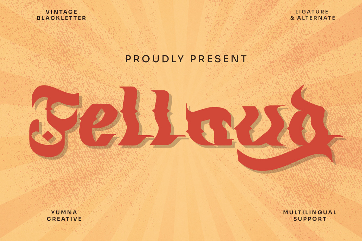 Fellaud - Vintage Blackletter Font, a Blackletter Font by Dhabee (Photo 1 of 11)