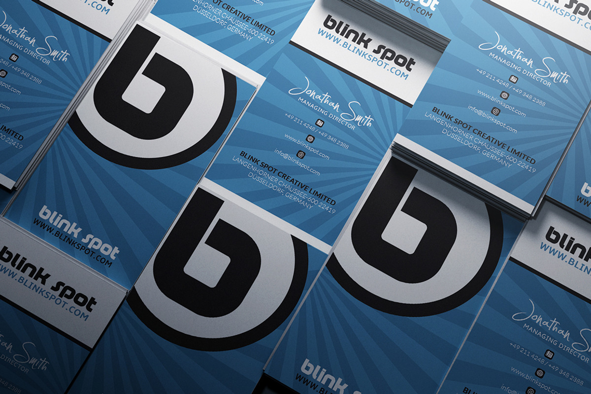 Modern Blue Business Card, a Business Card Template by Marvel (Photo 5 of 6)