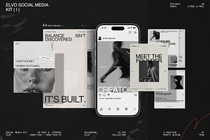 ELVO | Social Media Kit (I), a Social Media Template by Prapti Design