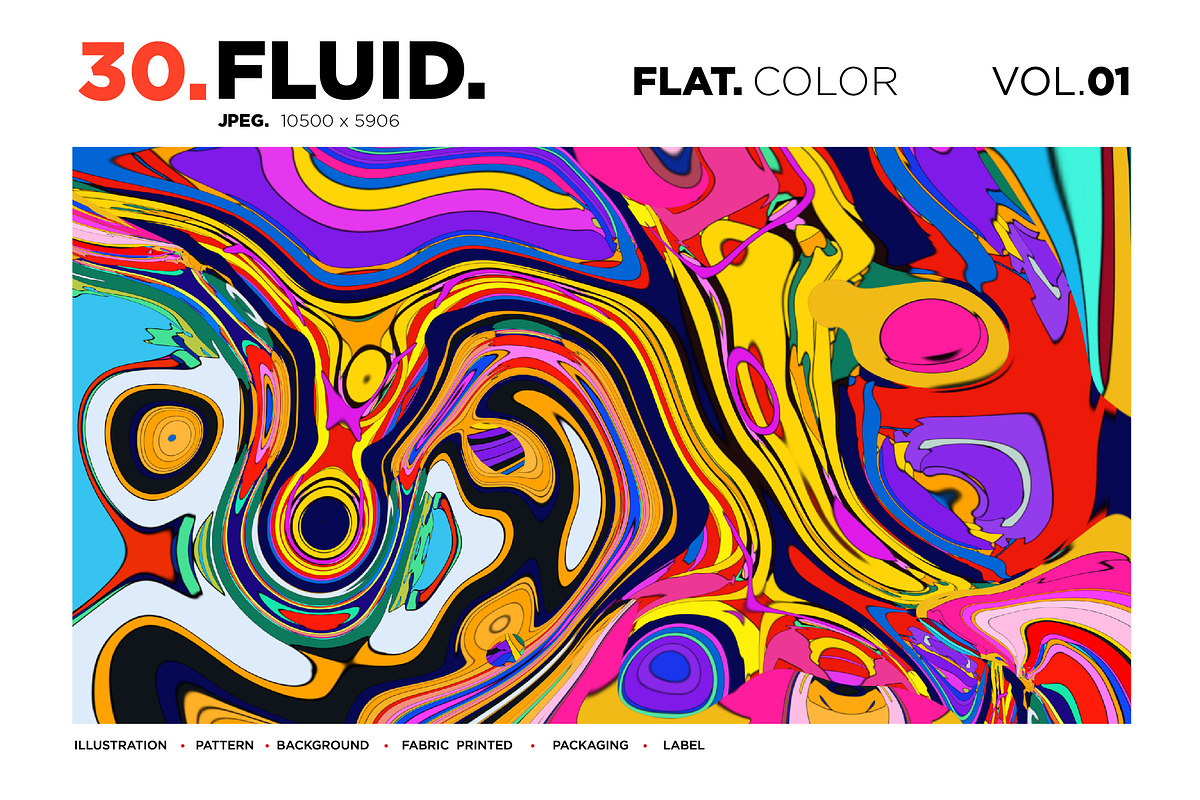 FLUID BACKGROUND. 20 Flat Colors, a Background Graphic by singpentinkhappy (Photo 1 of 8)