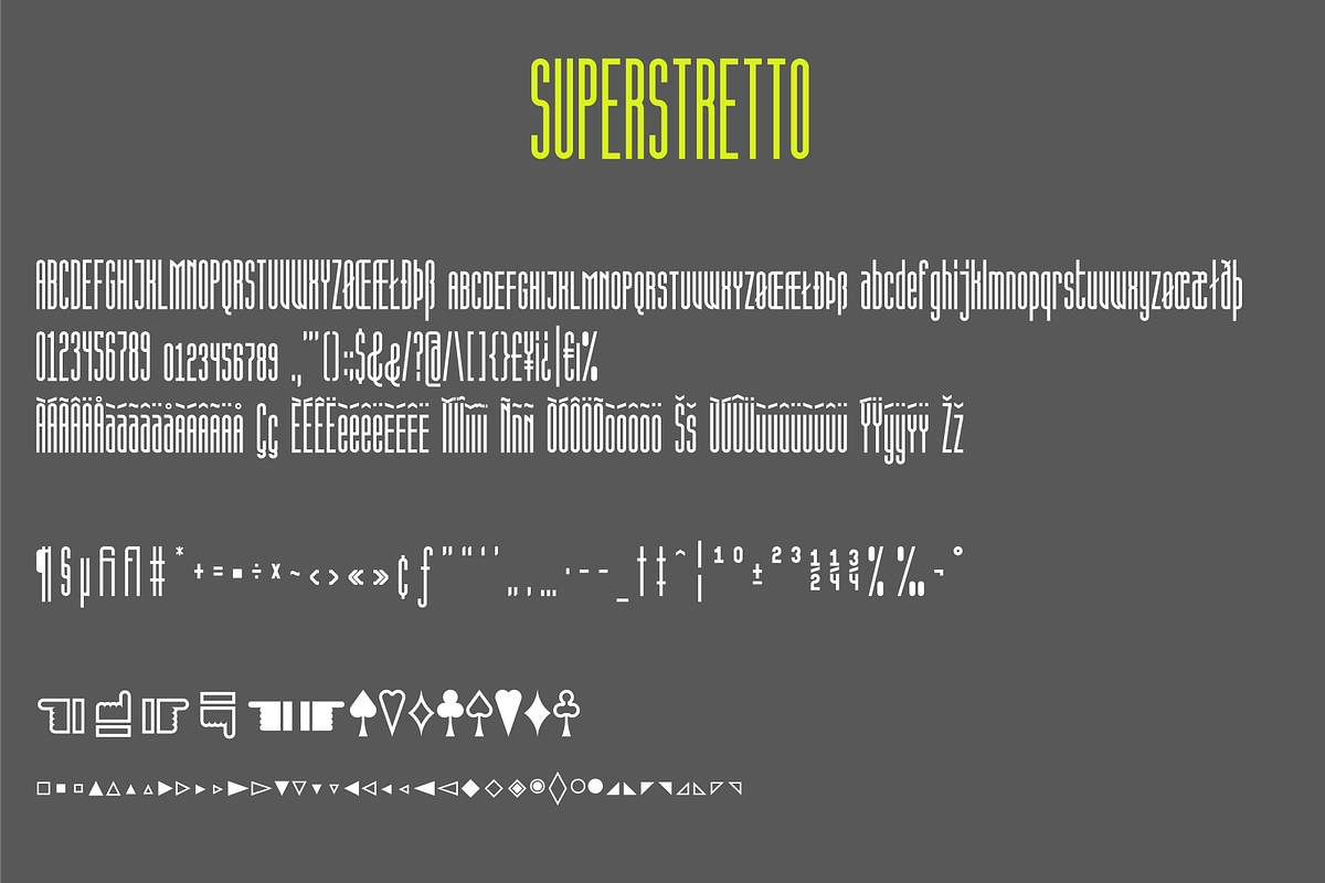 Superstretto Family banner font, a Sans Serif Font by Bellini studio (Photo 7 of 17)