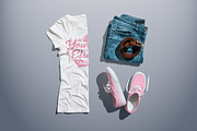 Women's Crew Neck T-shirt Mock-up, a Shirt Mockup by Mint Pixels (Thumbnail 1 of 7)