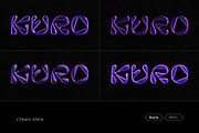 Purple Chrome Effect Bundle, a Layer Style Add-On by kuro (Thumbnail 5 of 6)