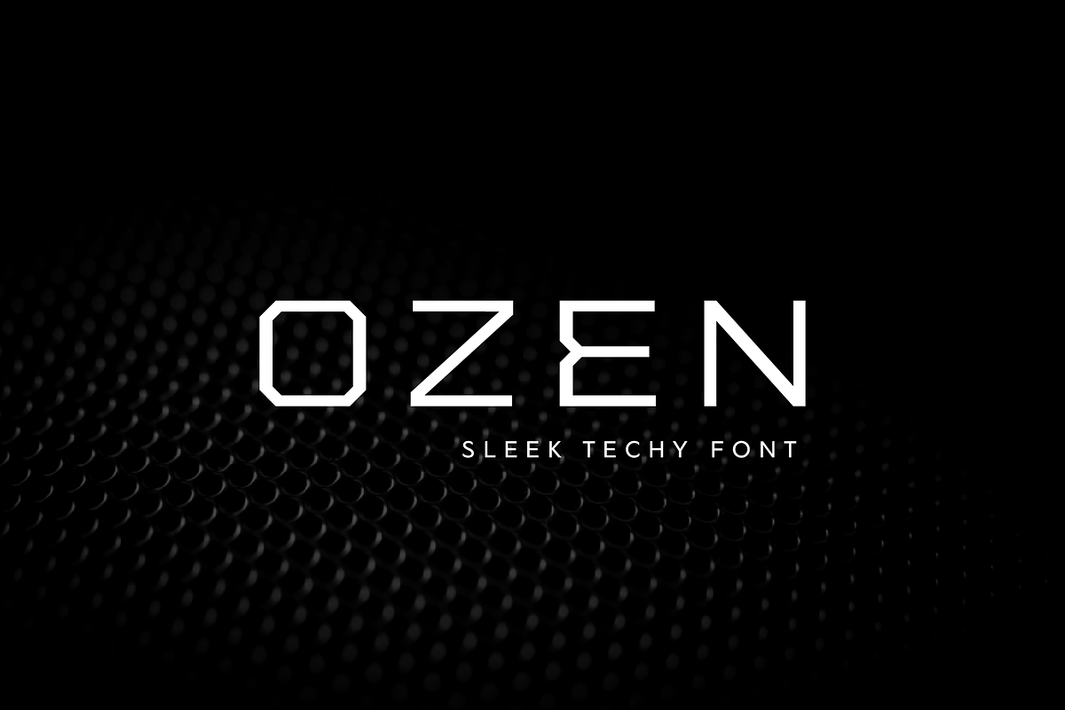 Ozen Futuristic Clean Sci-fi Font, a Sans Serif Font by Ebad Designs (Photo 1 of 7)