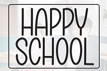 Happy School | Script Font