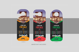 Real estate or home sale door hanger, a Stationery Template by Pavel_design