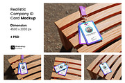 Realistic Company ID Card Mockup, a Merchandise Mockup by ianmikraz (Thumbnail 1 of 5)