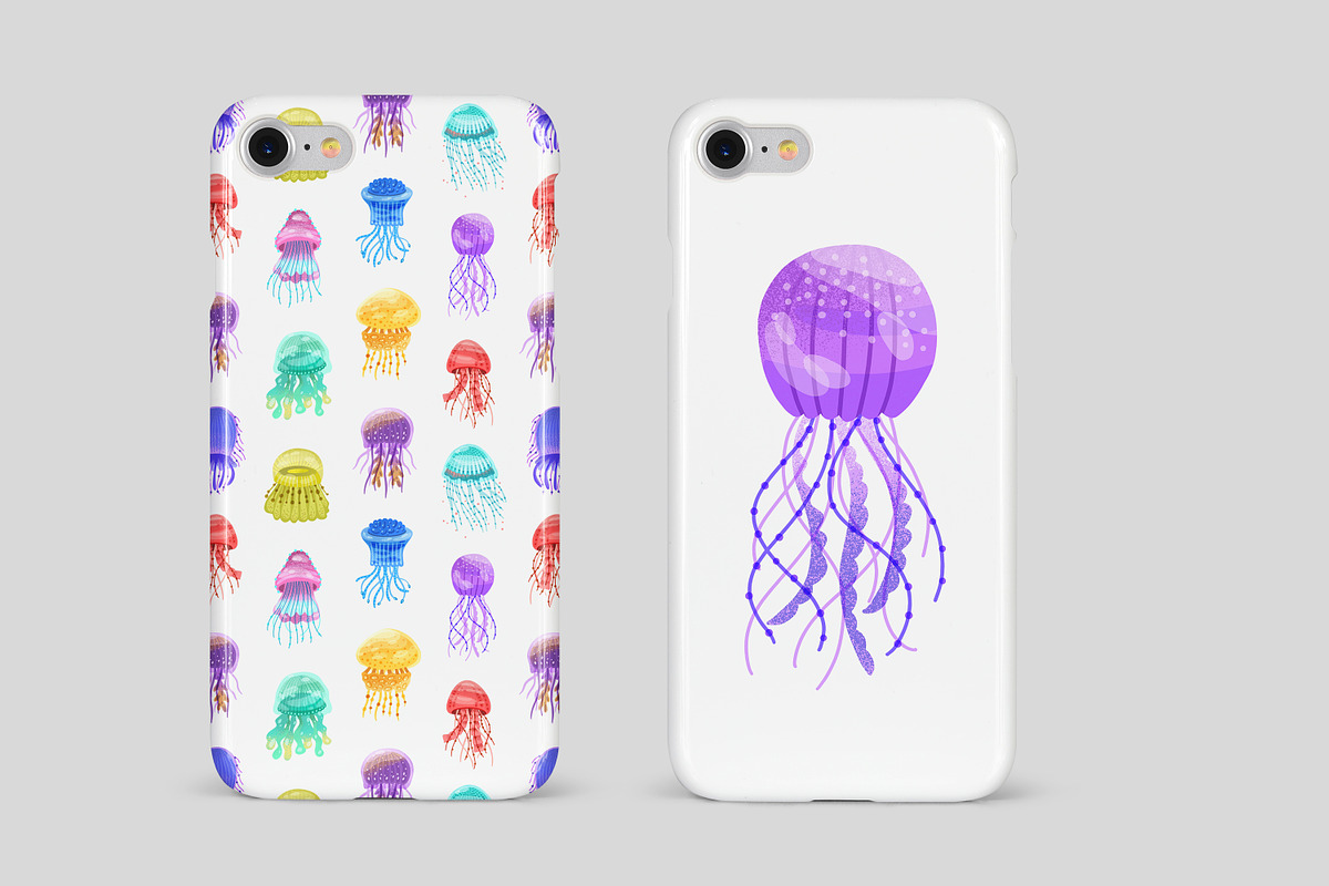 Jellyfish seamless pattern, an Animal Illustration by Good Studio (Photo 2 of 3)