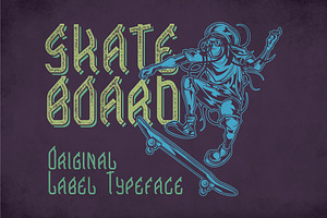 Skateboard Modern Label Typeface