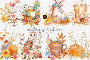 watercolor autumn scenery clipart, a Decorative Illustration by Patishop Art (Thumbnail 1 of 10)