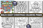 Bold & Easy Christmas Coloring, a Seasonal Illustration by Coco Bloom (Thumbnail 1 of 5)