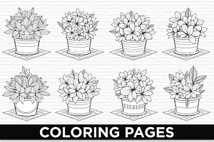 Floral Bouquet Line Art Set, an Illustration by BIPLOB EXPERT