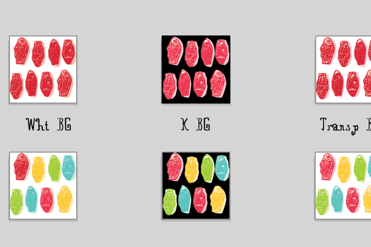 SALE Swedish Fish Swatches&Vector, an Illustration by moxilla's candy store (Photo 2 of 2)