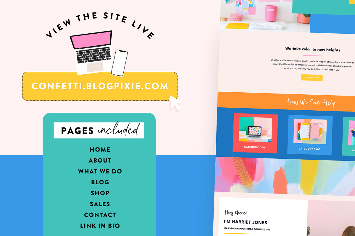 Colorful Wordpress Theme, a WordPress Template by Design Pixie (Photo 3 of 8)